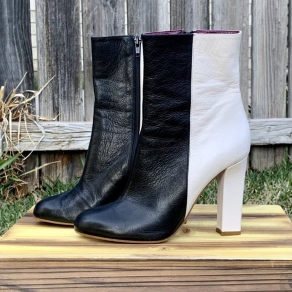 M Missoni Leather Two-Tone High Heel Mid Boot - Picture 6 of 13